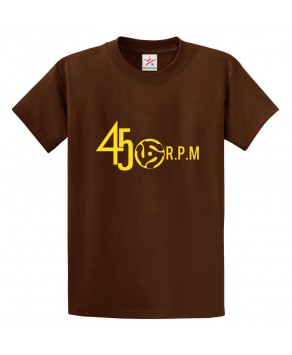 45 RPM Classic Unisex Kids and Adults T-Shirt For Music Fans